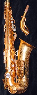 Super 20 (series I) gold-plated alto.  Thanks to www.saxquest.com.