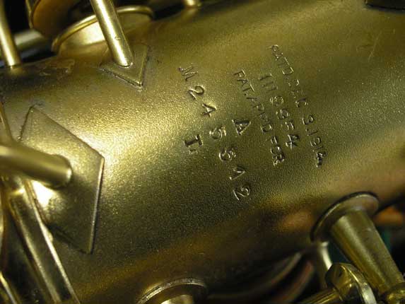 Photo 23 - Matte Gold Plated Conn "Transitional" Alto Sax - Art Deco Engraving - SN 245512