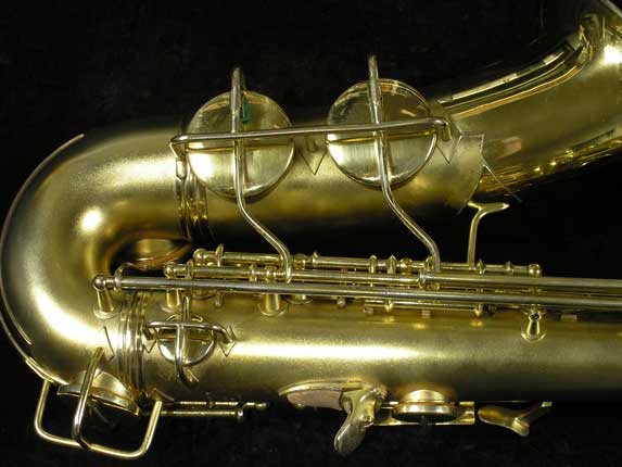Photo 5 - Matte Gold Plated Conn "Transitional" Alto Sax - Art Deco Engraving - SN 245512